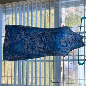 Blue and White Swirl Dress